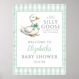 Silly Goose Neutral Baby Shower Welcome Sign