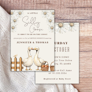 Silly Goose Neutral Boho Couples Shower Party Invitation