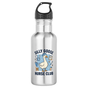 Silly Goose Nurse Club Funny Nurse Vector Design_1 532 Ml Water Bottle