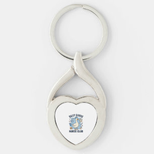 Silly Goose Nurse Club Funny Nurse Vector Design_1 Key Ring