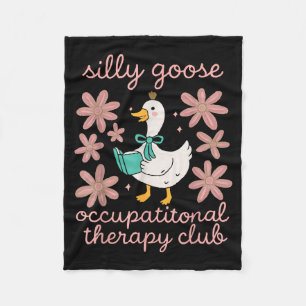 Silly goose occupational therapy club funny ot fleece blanket