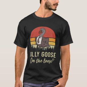 Silly Goose On The Loose Boss Pun Farm Animal Joke T-Shirt