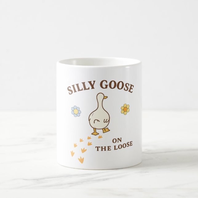 Silly Goose on the Loose – Cute Funny Goose Mug (Center)