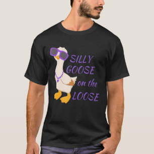 Silly Goose On The Loose Funny Boys Girls Kids Tee