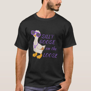 Silly Goose On The Loose Funny Boys Girls Kids Tee