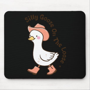 Silly Goose On The Loose Funny Cowboy Farmer Farmi Mouse Mat