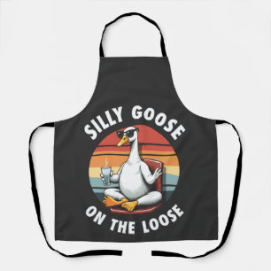 Silly Goose on the Loose Meditation Yoga Retro Apron