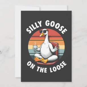 Silly Goose on the Loose Meditation Yoga Retro Invitation