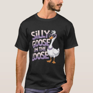 Silly Goose on The Loose Retro Vintage Meme Men Wo T-Shirt
