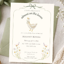 Silly Goose on the loose Sage Bow Baby Shower