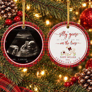Silly Goose on the Loose Ultrasound Christmas Ceramic Tree Decoration