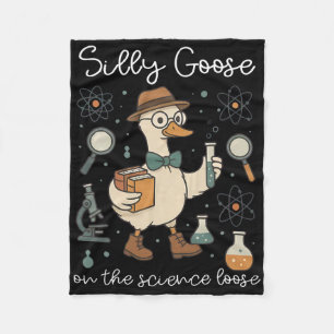 Silly Goose On The Science Loose Educator Teacher Fleece Blanket