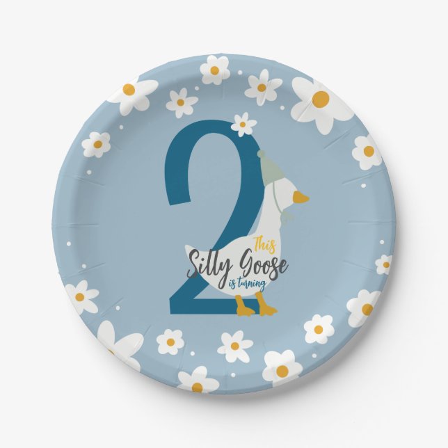 Silly Goose Paper Plate (Front)