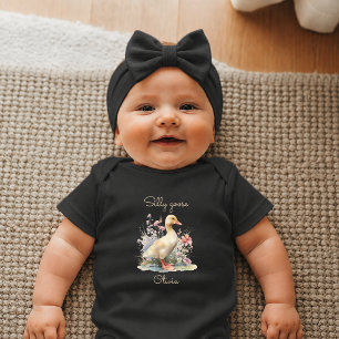 Silly Goose Personalised Gift Newborn Baby Bodysuit