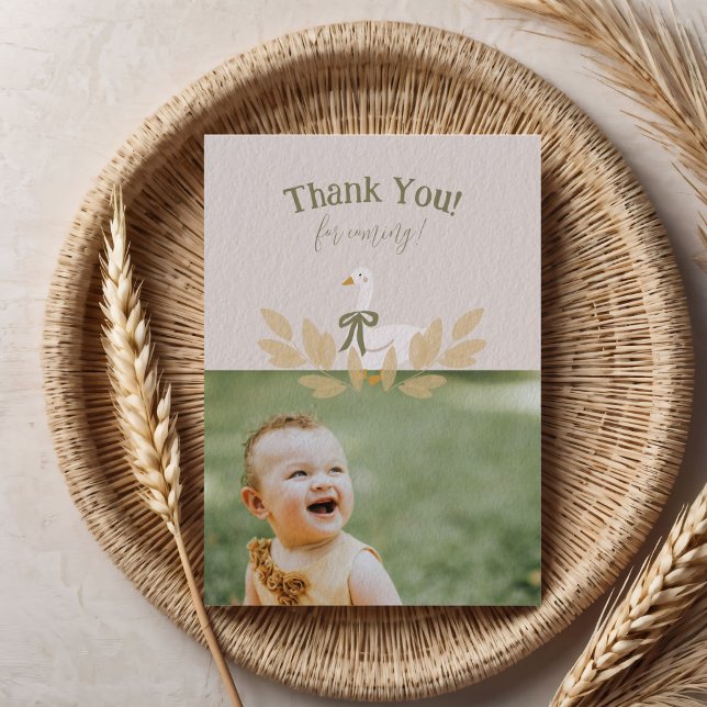 Silly Goose Photo Template Birthday Thank You Card (Creator Uploaded)