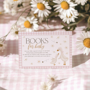 Silly Goose Pink Baby Shower Books For Baby Card