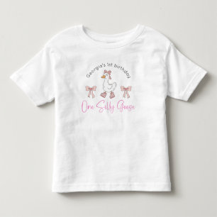Silly Goose Pink Birthday Toddler T-Shirt