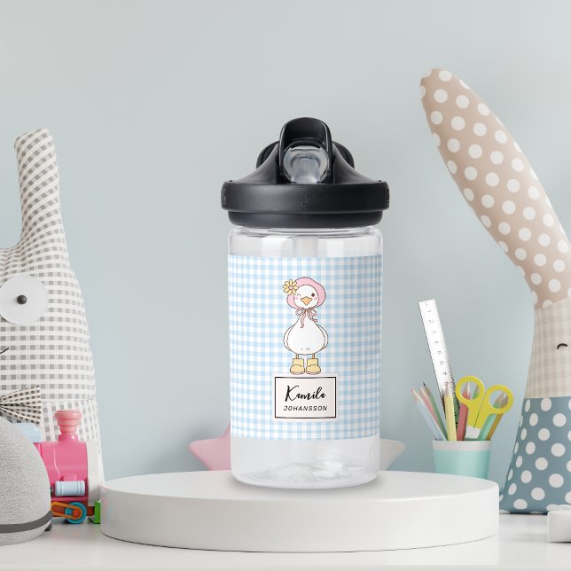 Silly Goose Pink Bow Coquette Custom Script Name Water Bottle (Creator Uploaded)
