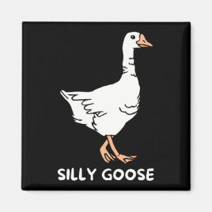 Silly Goose Pocket Patch Design Magnet