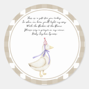 Silly Goose Pray Candle Classic Round Sticker