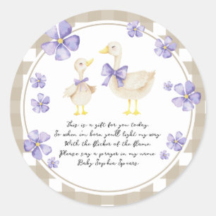 Silly Goose Pray Candle Classic Round Sticker