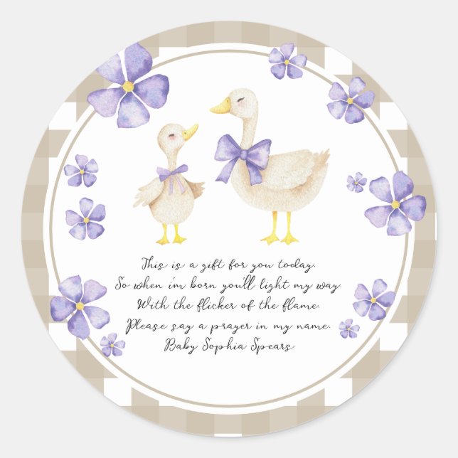 Silly Goose Pray Candle Classic Round Sticker (Front)
