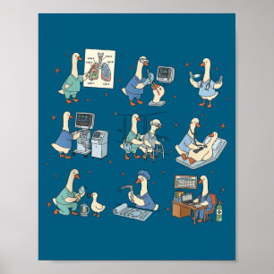 Silly goose respiratory therapist pulmonary funny poster