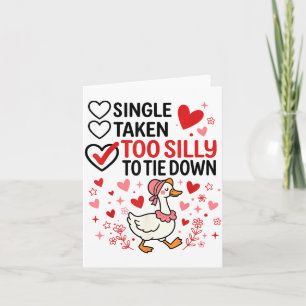Silly Goose Romantic Status Funny Love Life Dating Card