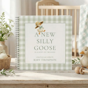 Silly Goose Sage Baby Shower Guest Book