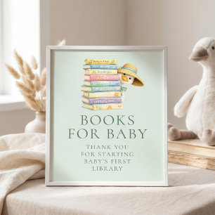Silly Goose Sage Books for Baby Shower Sign