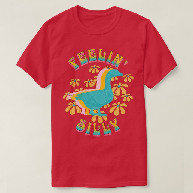 Silly Goose Shirt Funny Cute Retro Wavy (Design Front)