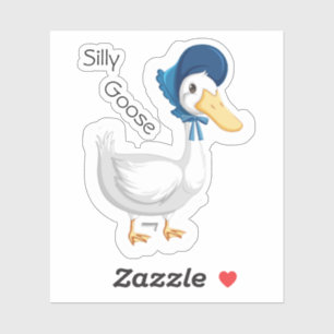 Silly Goose Sticker, Funny stickers, Water bottle 