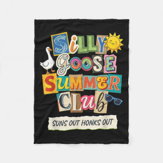 Silly Goose Summer Club Suns Out Honks Out Bird Fleece Blanket