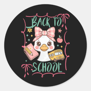 Silly-goose Teacher Classic Round Sticker