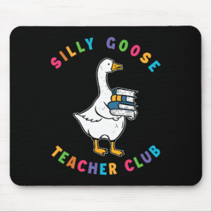 Silly Goose Teacher Club Colourful Print Goose Bac Mouse Mat