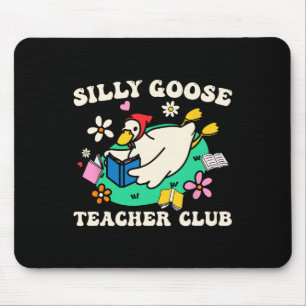 Silly Goose Teacher Club Retro Groovy Teacher Back Mouse Mat