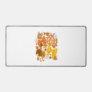 Silly Goose Thankgiving Coquette Turkey Desk Mat