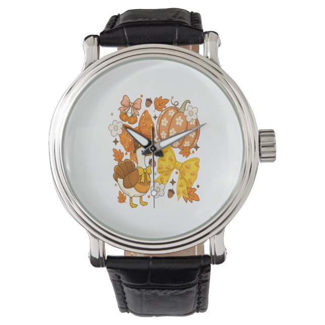 Silly Goose Thankgiving Coquette Turkey Watch (Front)