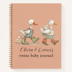 Silly Goose Twins Baby Baby Journal