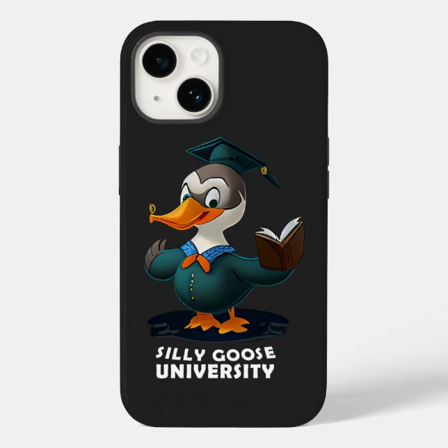 Silly Goose University Student Funny Case-Mate iPhone Case (Back)