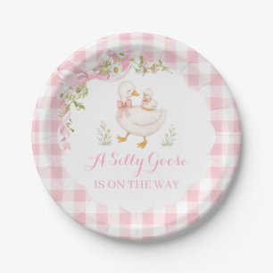 Silly Goose Vintage Daisy Baby Shower Paper Plate