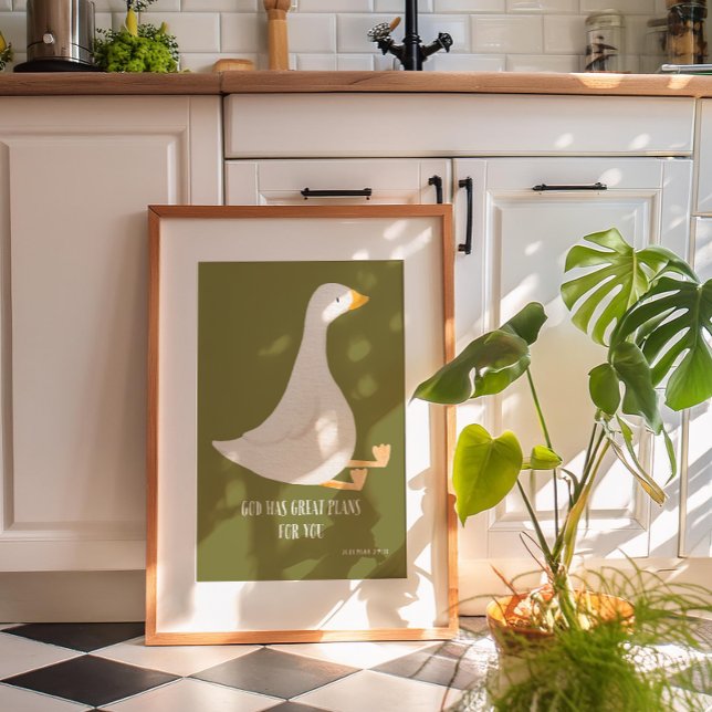Silly Goose Wall Art Christian Nursery Decor  (Silly Goose Wall Art - Christian Nursery Decor - Jeremiah 29:11 verse: “ God has good plans for you.)
