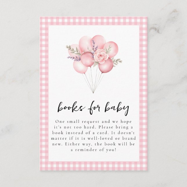 Silly Goose Watercolor Girl Baby Shower  Enclosure Card (Front)