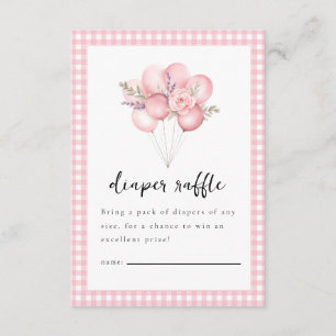 Silly Goose Watercolor Girl Baby Shower  Enclosure Card