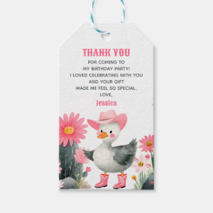 Silly Goose Western Kids Birthday Party Thank You  Gift Tags