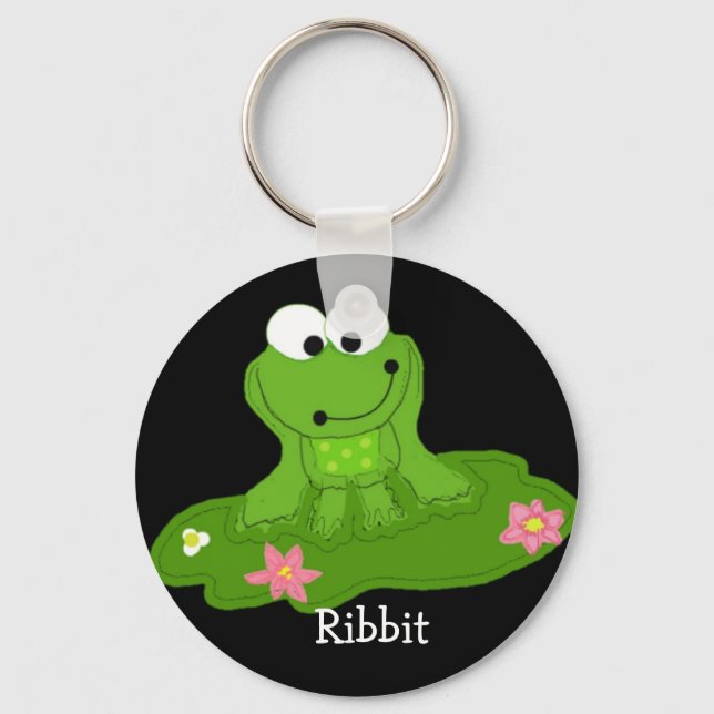 Silly Green Frog Key Ring (Front)