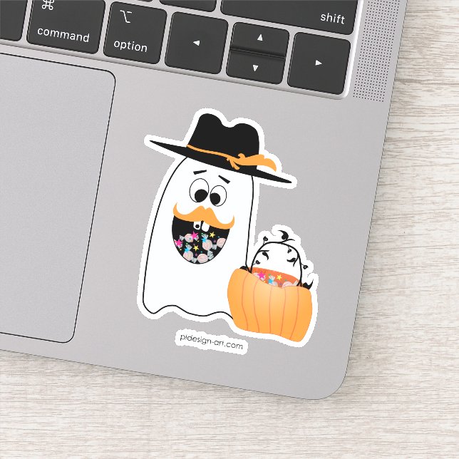 Silly Halloween Ghost Wants Your Candy (Detail)