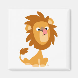 Silly Lion! cartoon magnet