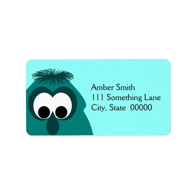 Silly Little Dark Cyan Monster Label (Front)