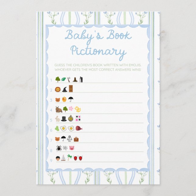 Silly Little Goose Baby Shower Game (Front)